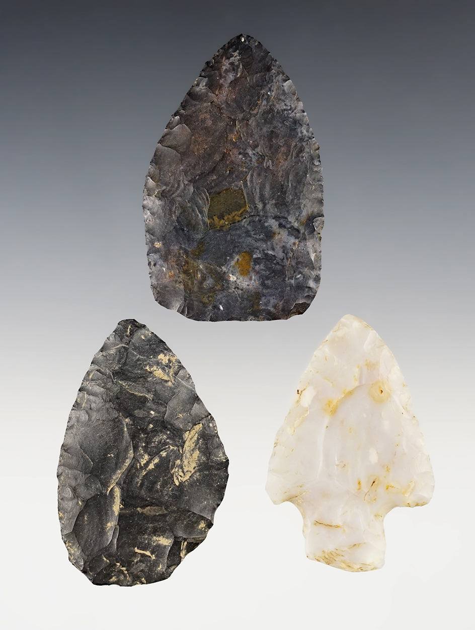 Set of 3 Ohio points/blades in good condition. The largest is 2 1/2".