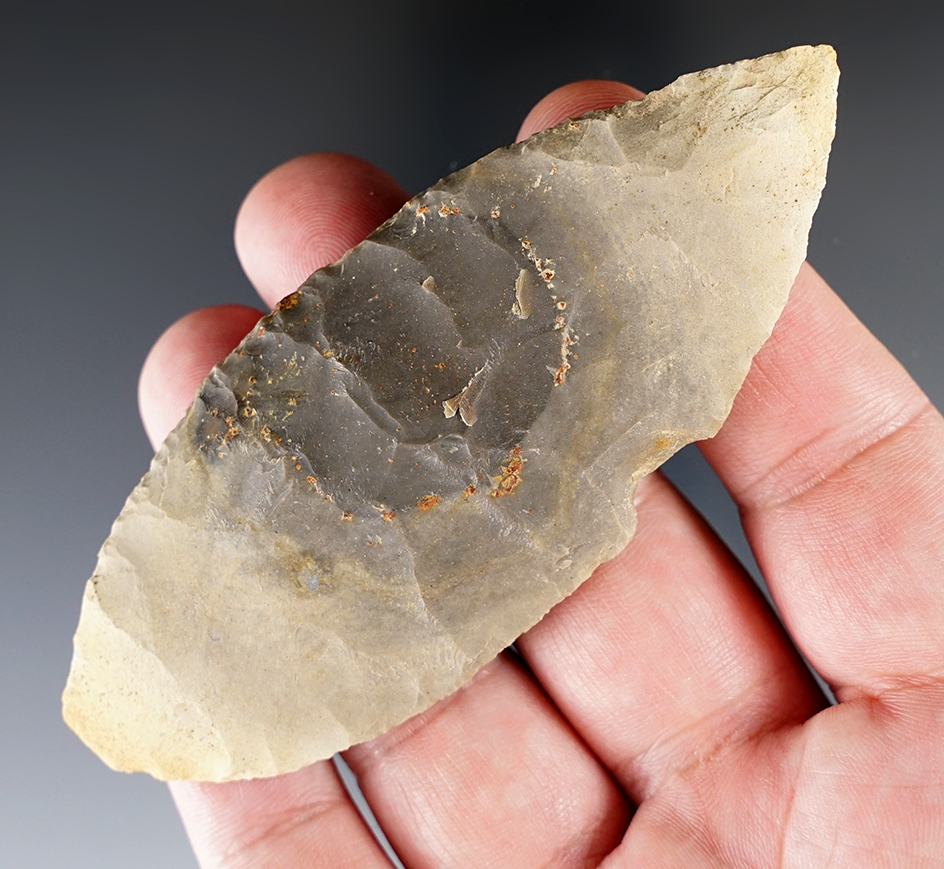 4" Adena Cache Blade found in Lyons, Indiana. This is one of 191 blades.