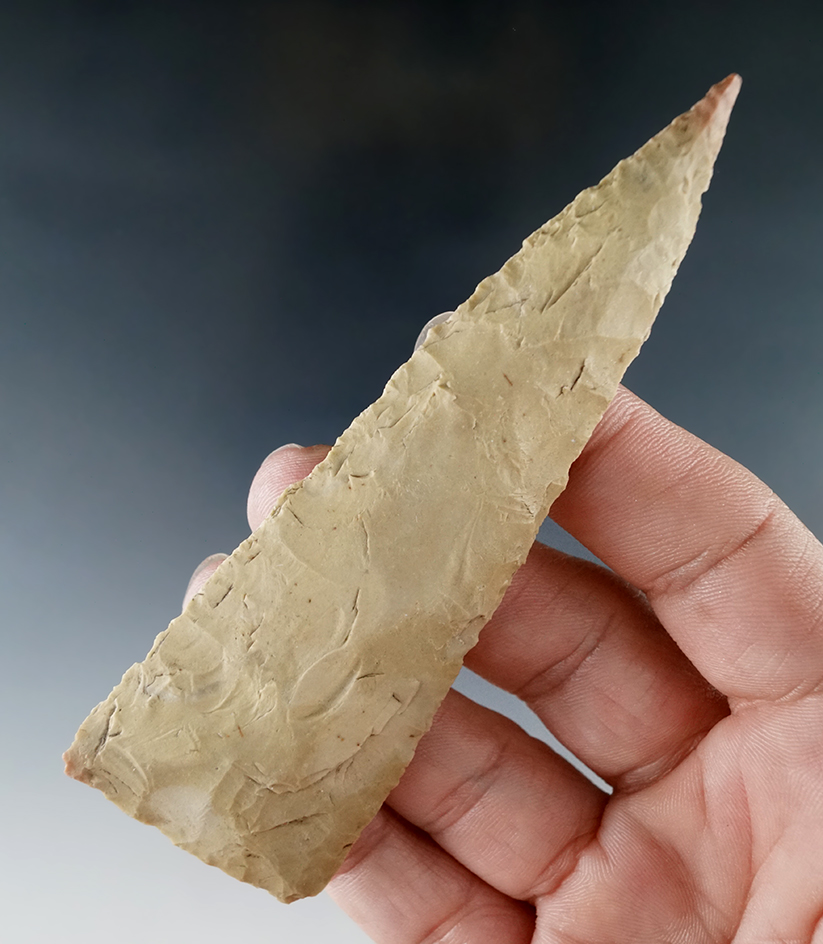 4 1/16" Friday Knife with very nice flaking found in Texas.