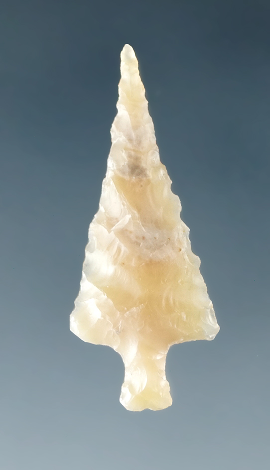 1 1/16" well flaked Gempoint with a needle tip found in Oregon.