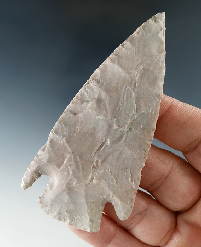 3 3/8" Castroville found in Burnett Co., Texas by Bill Arnold.