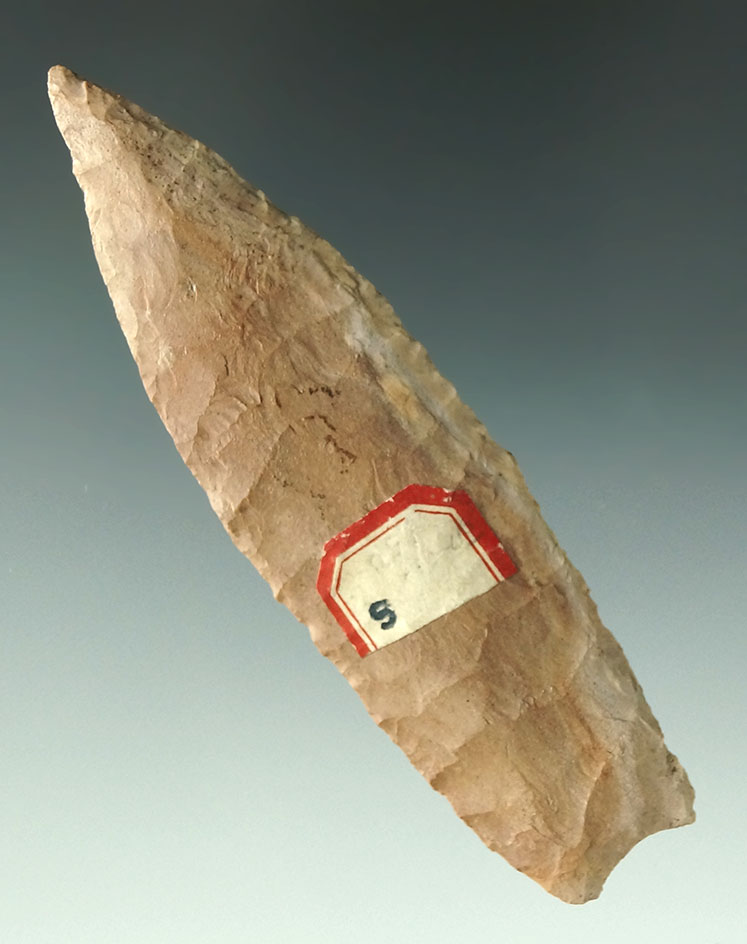 3 3/4" Carnac found in Richland Co., Illinois. Comes with a Bennett COA.