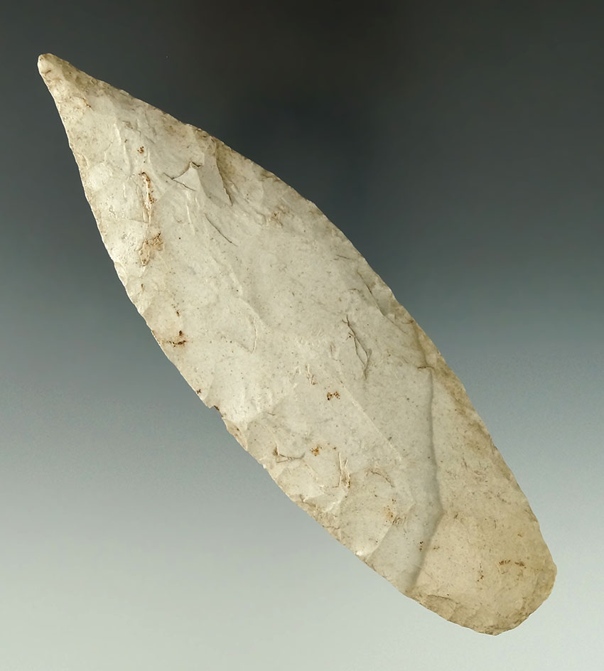 5 7/8" well made and nicely styled Sedalia Knife with good mineral deposits - Pike Co., Illinois.