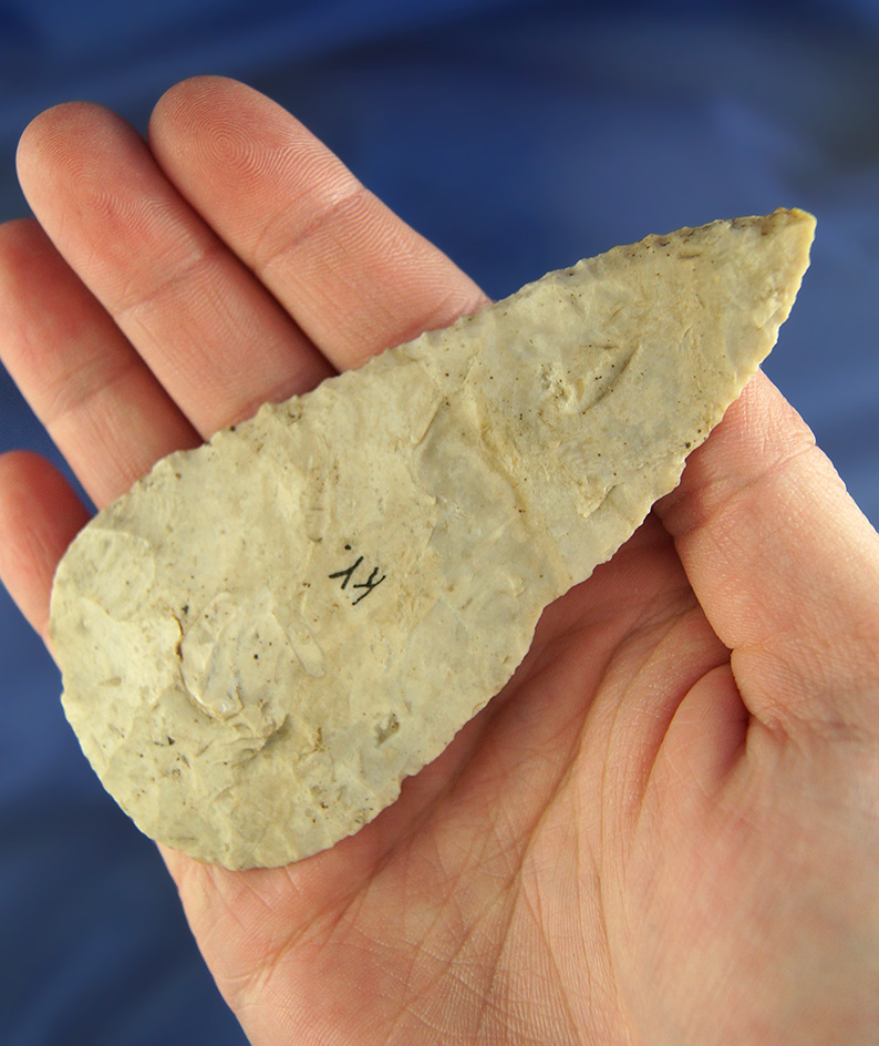 3 15/16" thin and nicely flaked Hopewell Blade found in Kentucky from the Earl Townsend collection.