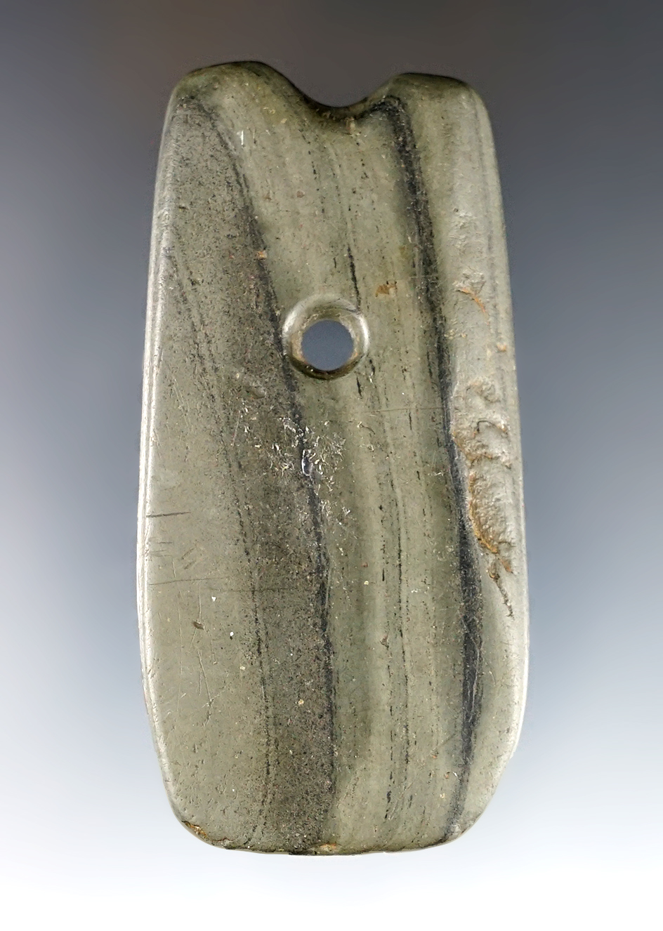 Nice 3" Pendant that was anciently salvaged. Found in Marion Co., Ohio.