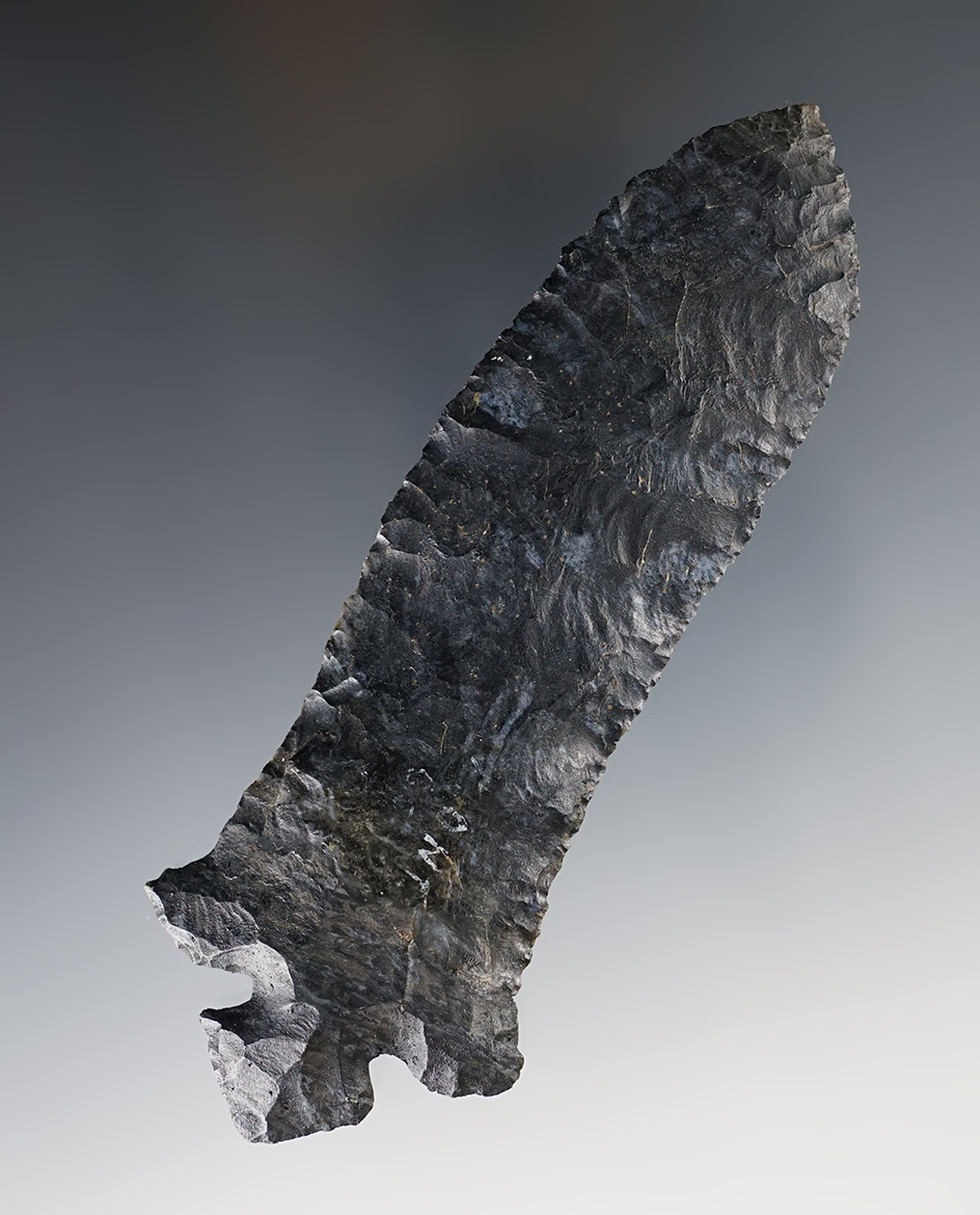 4 3/4" unique Ohio Point with a restored base and shoulders. Ex. Sarge Smith collection.