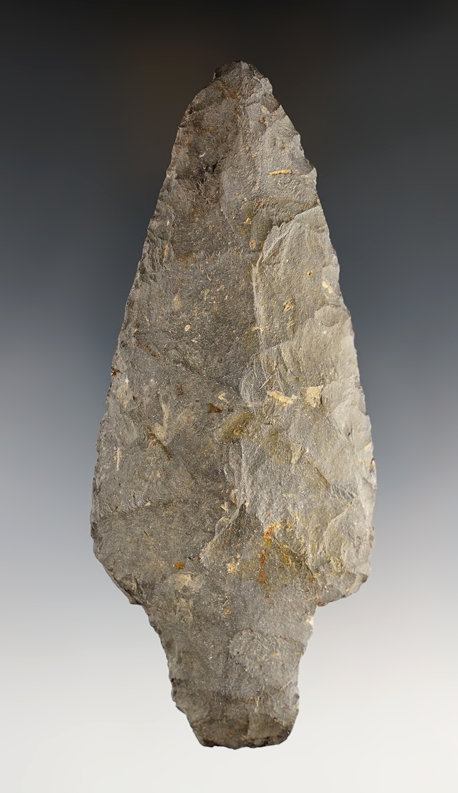 Large, 5 3/16" Adena found in Hardin Co., Ohio. Ex. Norm Archer collection.
