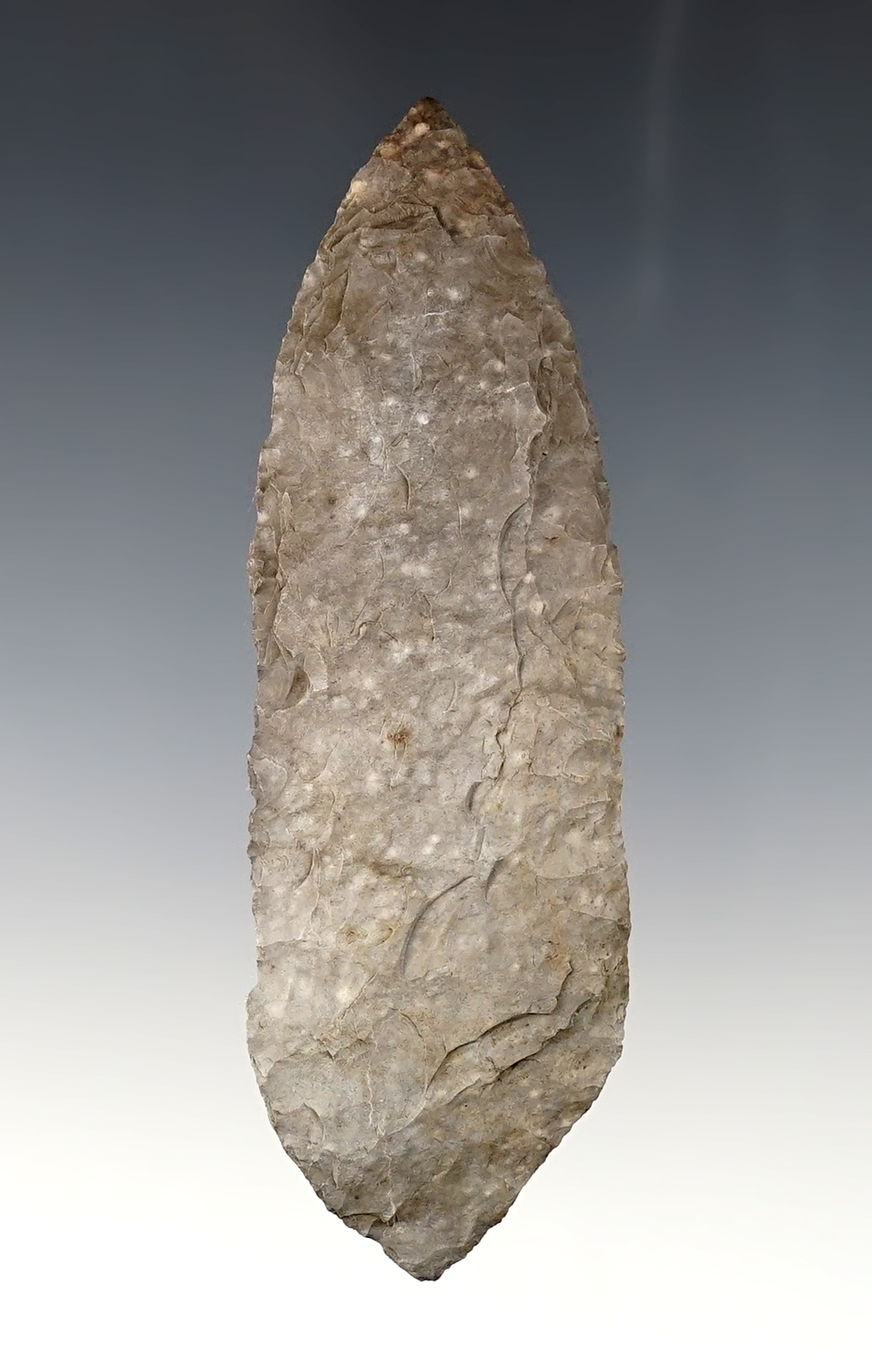 Large 3 15/16" Wahmuza Knife found near the Maybe Site. Ex. Lloyd McLeod, Mike Shepherd.