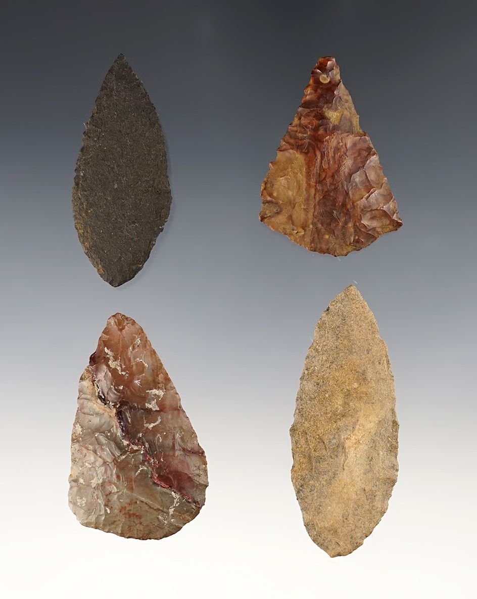 Set of three knives, largest is 2 7/16". Found near the Columbia River. Ex. Wilke Museum.