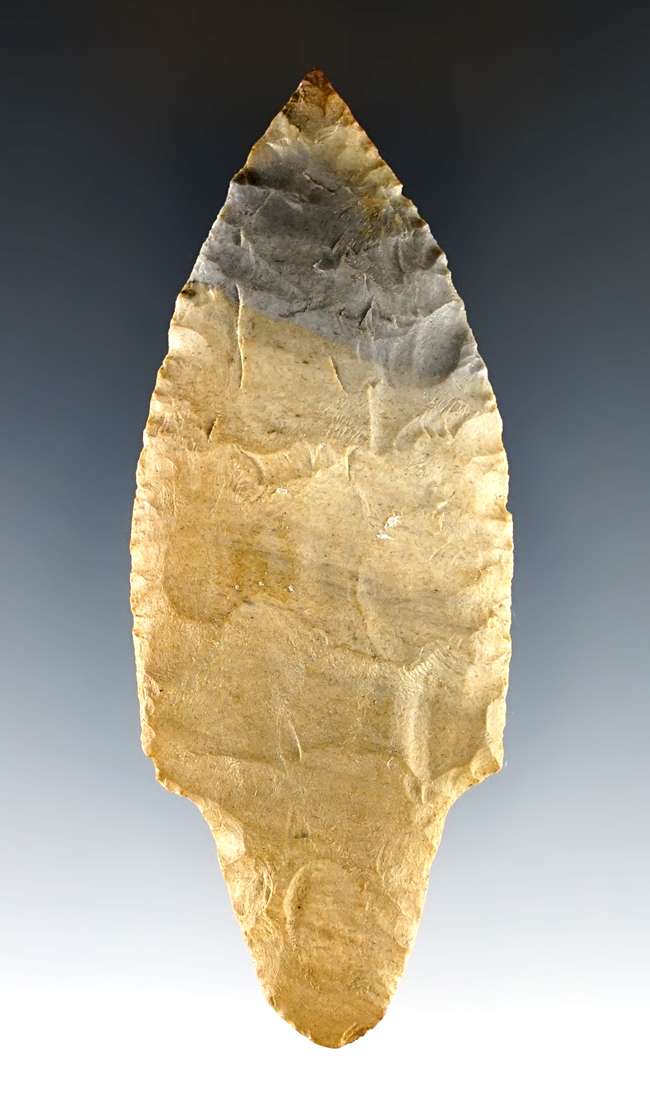 Thin and exceptionally well made 3 9/16" Adena Waubesa found in Meigs Co., Ohio. 