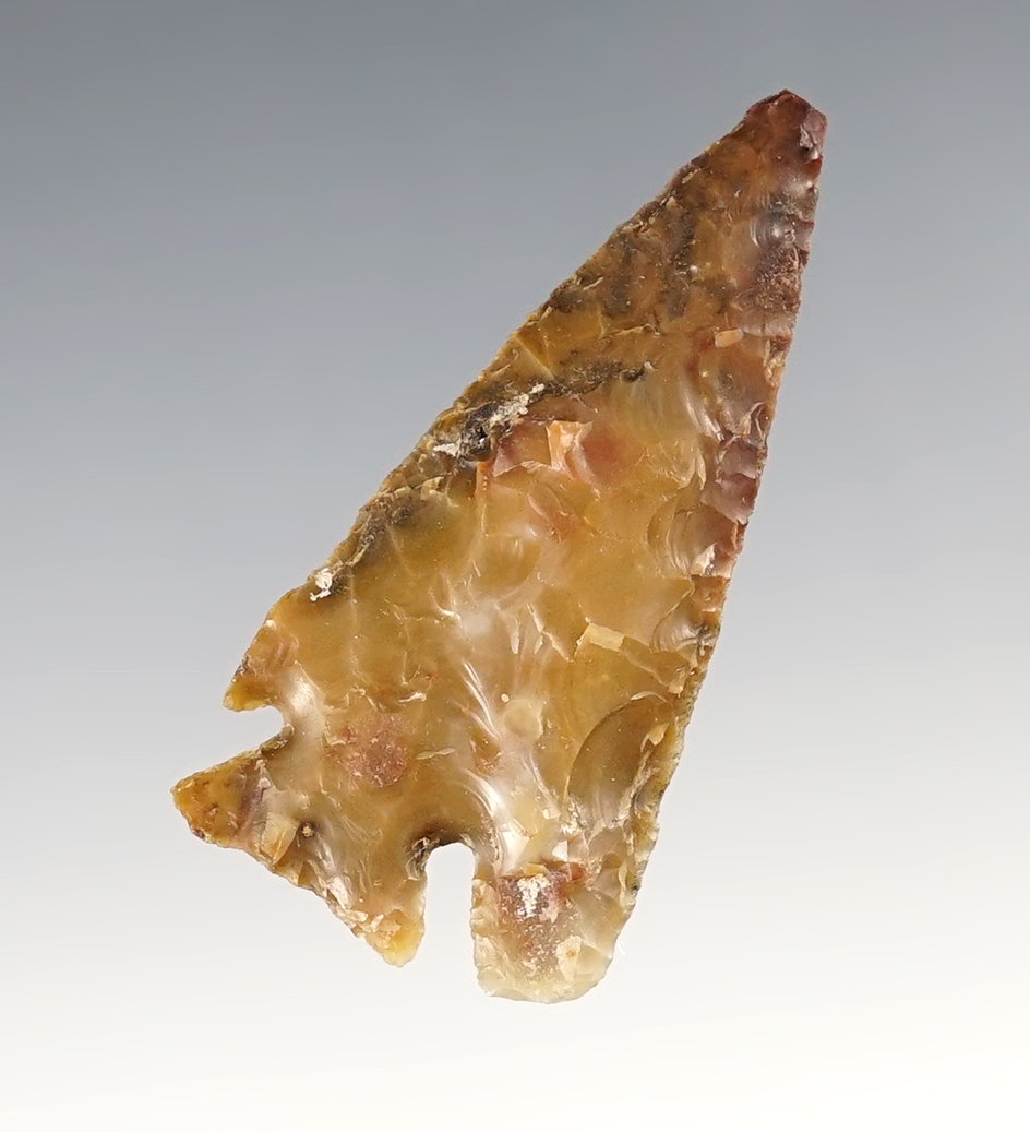 Large 1 15/16" Eastgate made from attractive material. Found near the Columbia River. Ex. Wilke.