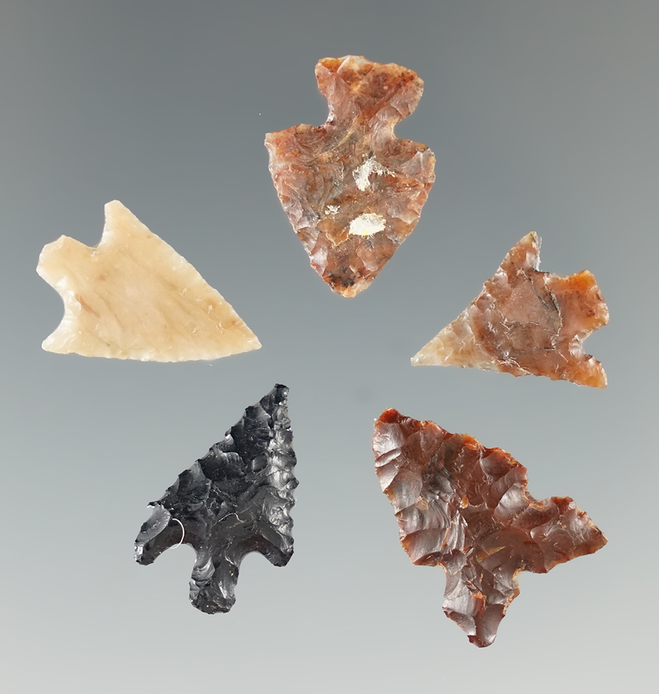 Set of five points found near the Columbia River, largest is 3/4".