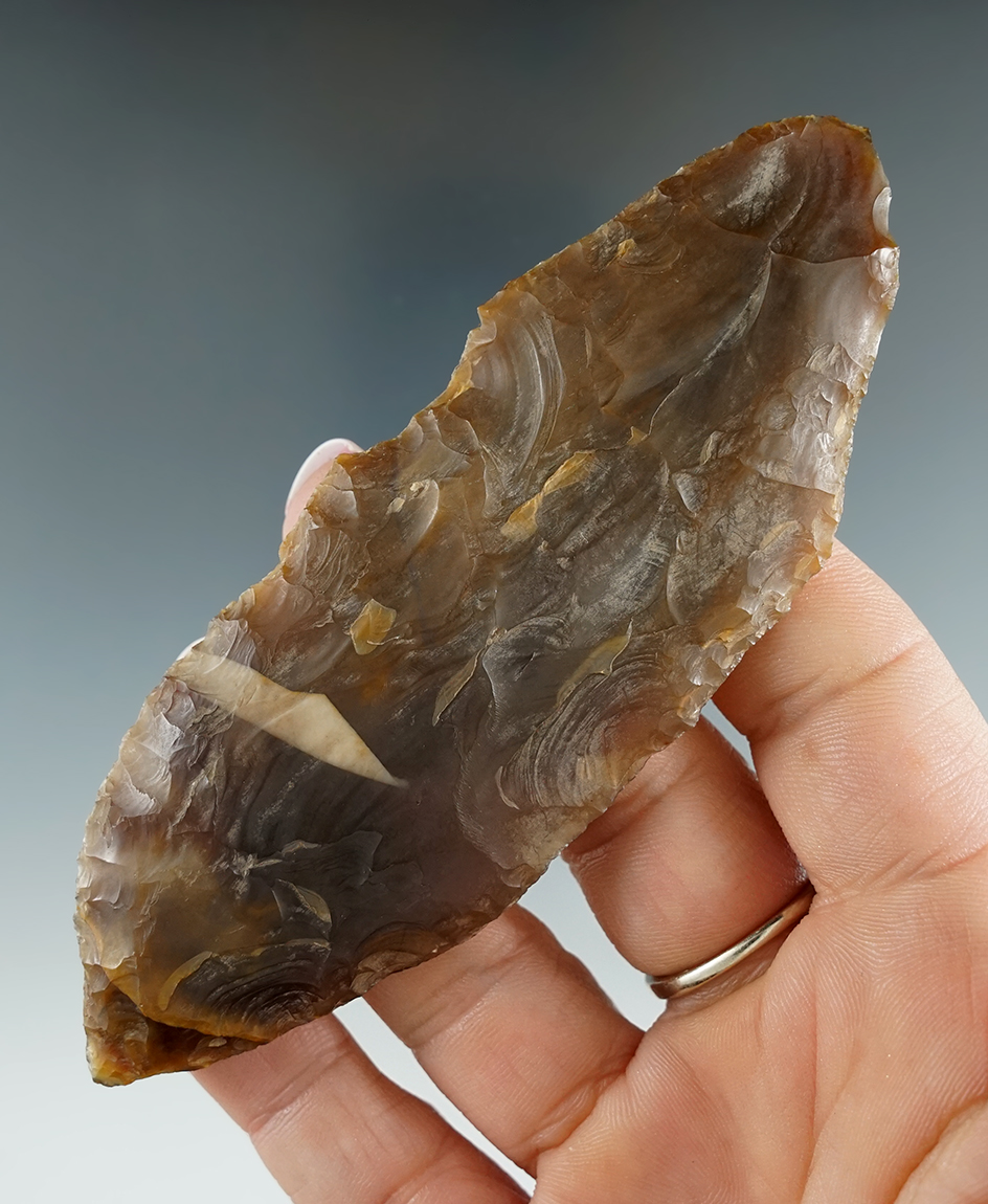 Pictured! 4 1/2" Wildcat Canyon Lanceolate Knife found near the Dalles, Columbia River, Oregon.