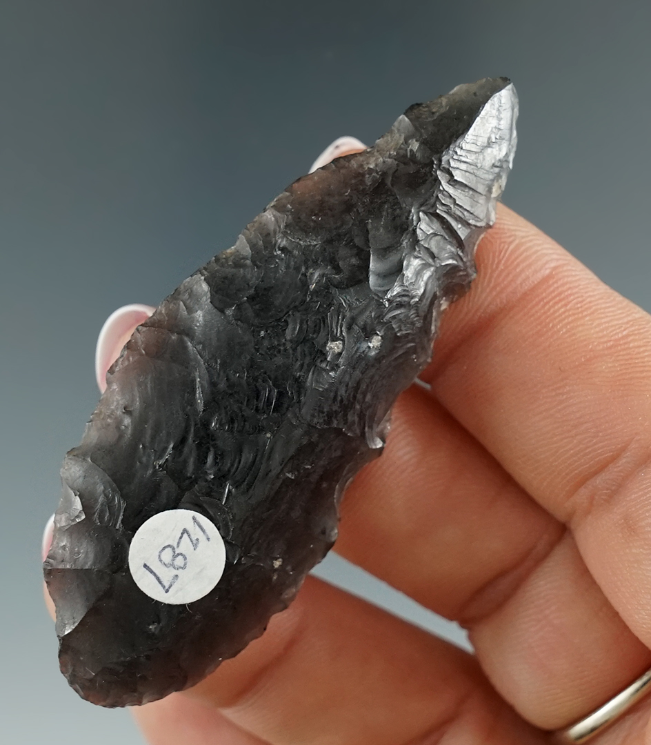2 1/2" Excelsior Knife made from semi-translucent obsidian found in Lake Co., Oregon Ex. Jim Hogue