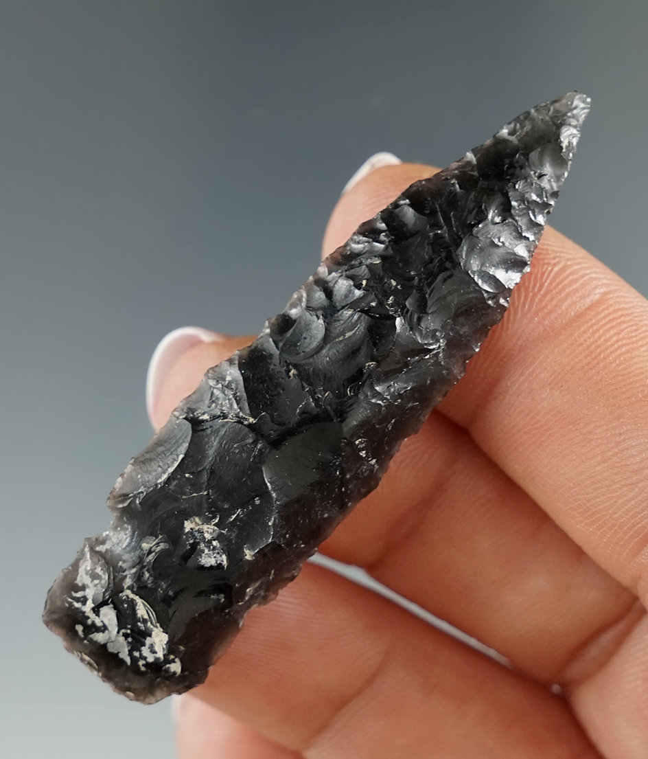 2 1/4" Nightfire Island – obsidian - found by Don Buckingham in Christmas Valley, Oregon.
