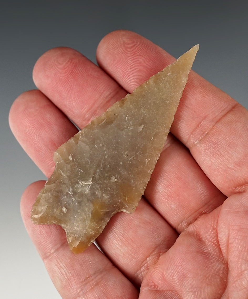 3" Pedernales point found in Uvalde Co., Texas. Comes with a Bill Arnold and Rogers COA's.