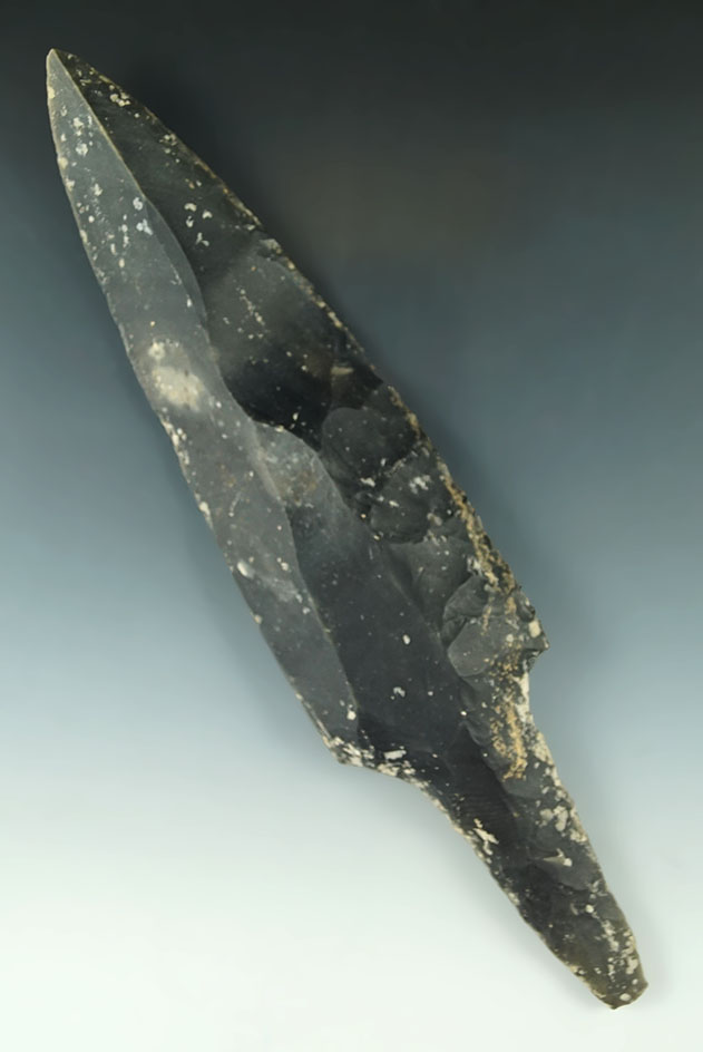 9 5/8" Mayan Uniface Dagger made from Kolha Flint found in Belize.