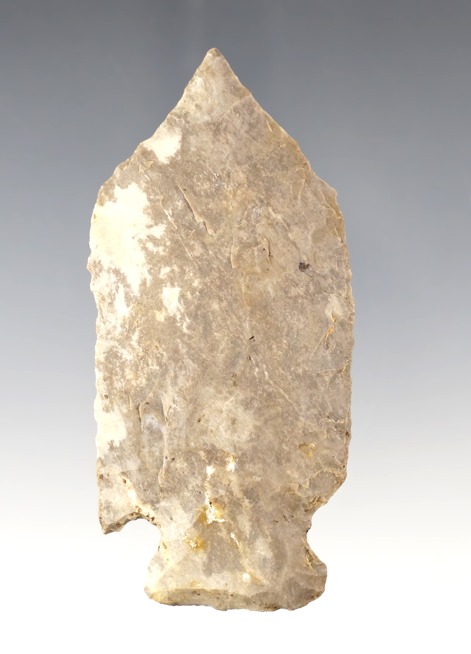 3 1/4" Needle Tip Afton style Point made of mottled Ft. Payne Chert. 