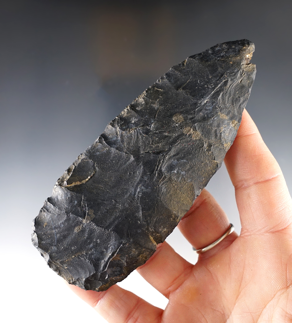 4 11/16" Cache Blade from Coshocton Flint. From the 1898 Holmes County Cache!