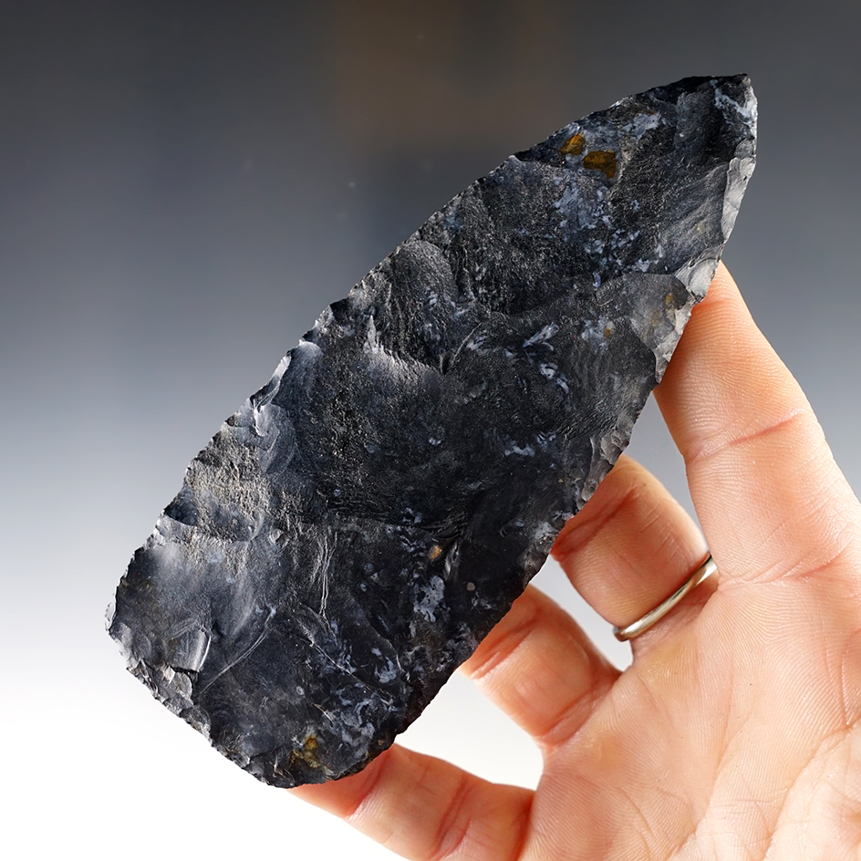 4 3/4" Cache Blade from Coshocton Flint. From the 1898 Holmes County Cache!