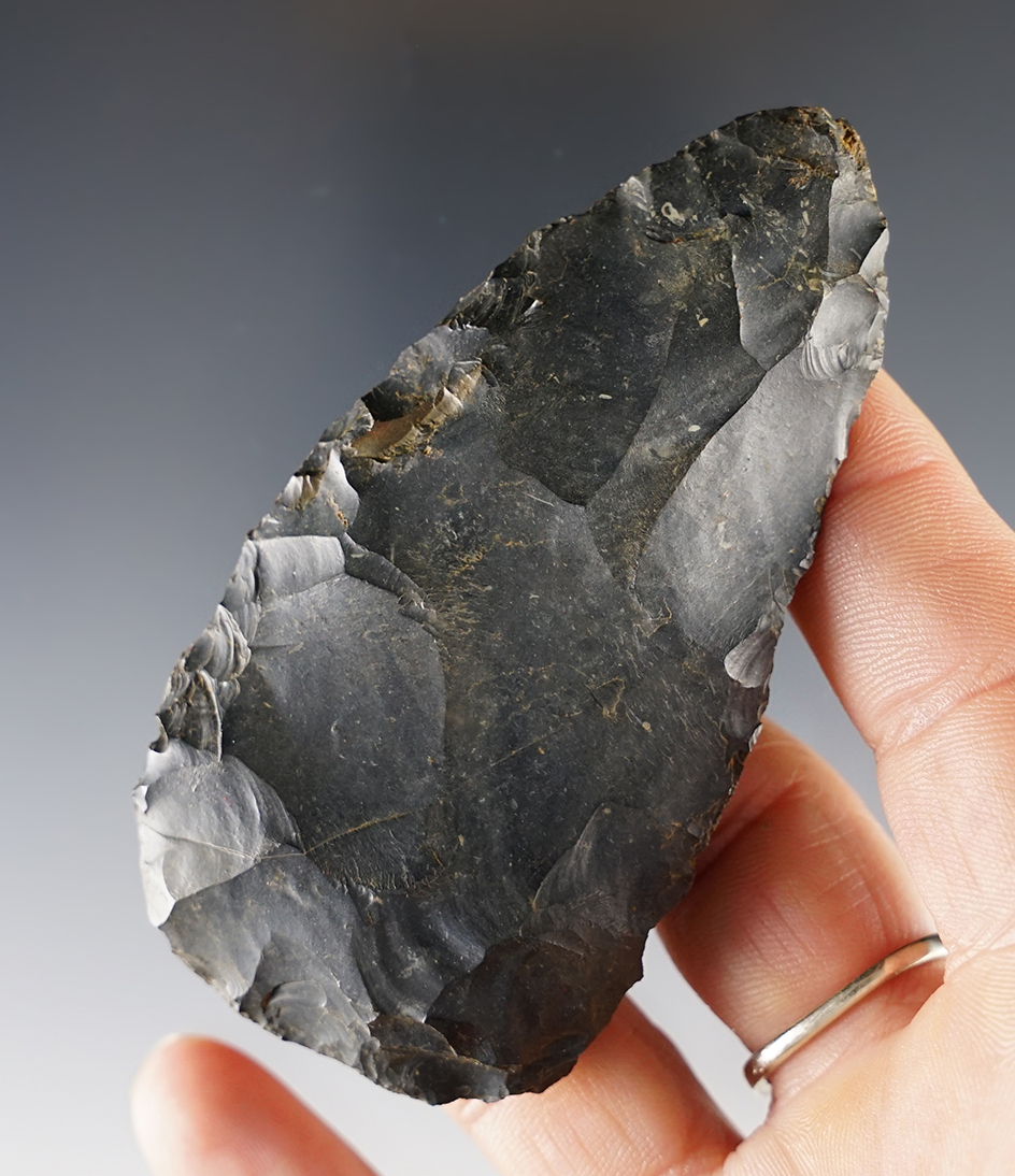 3 1/4" Cache Blade from Coshocton Flint. From the Medina County Cache!
