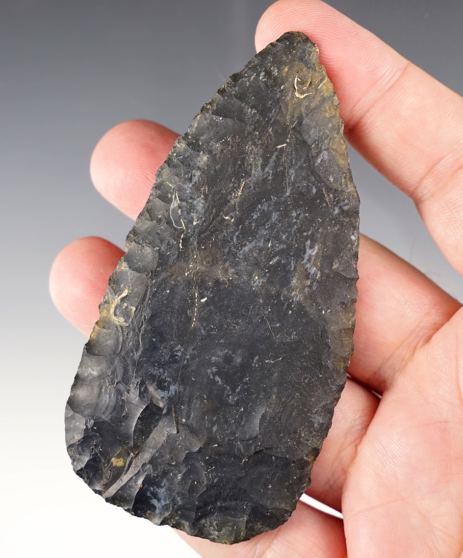 4 13/16" Coshocton Flint Cache Blade found in Ohio.