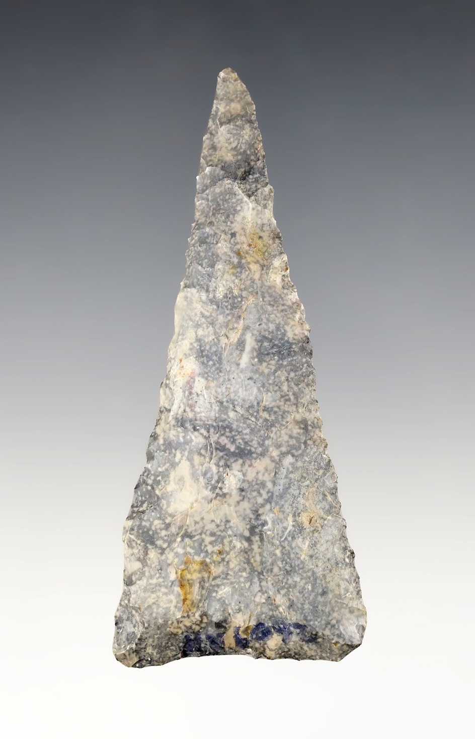 3 9/16" Triangular Knife that is heavily patinated. Found in Sheffield Twp., Lorain Co., Ohio.