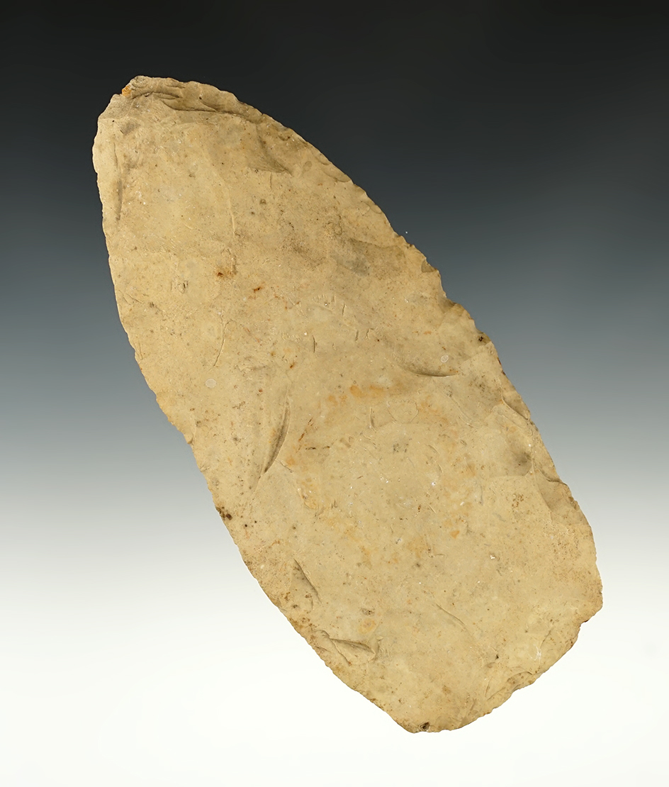 Large 6 5/16 Flint Blade found along the Wabash River, Indiana. Nice age on surface.