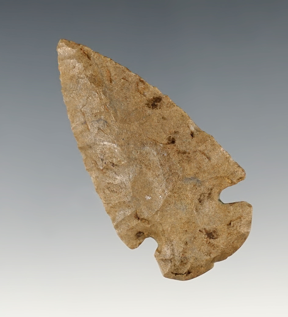 2 1/4" Dovetail found in Posey Co., Indiana. Sold by Chalmer Lynch to J.W. McManus in 1947.