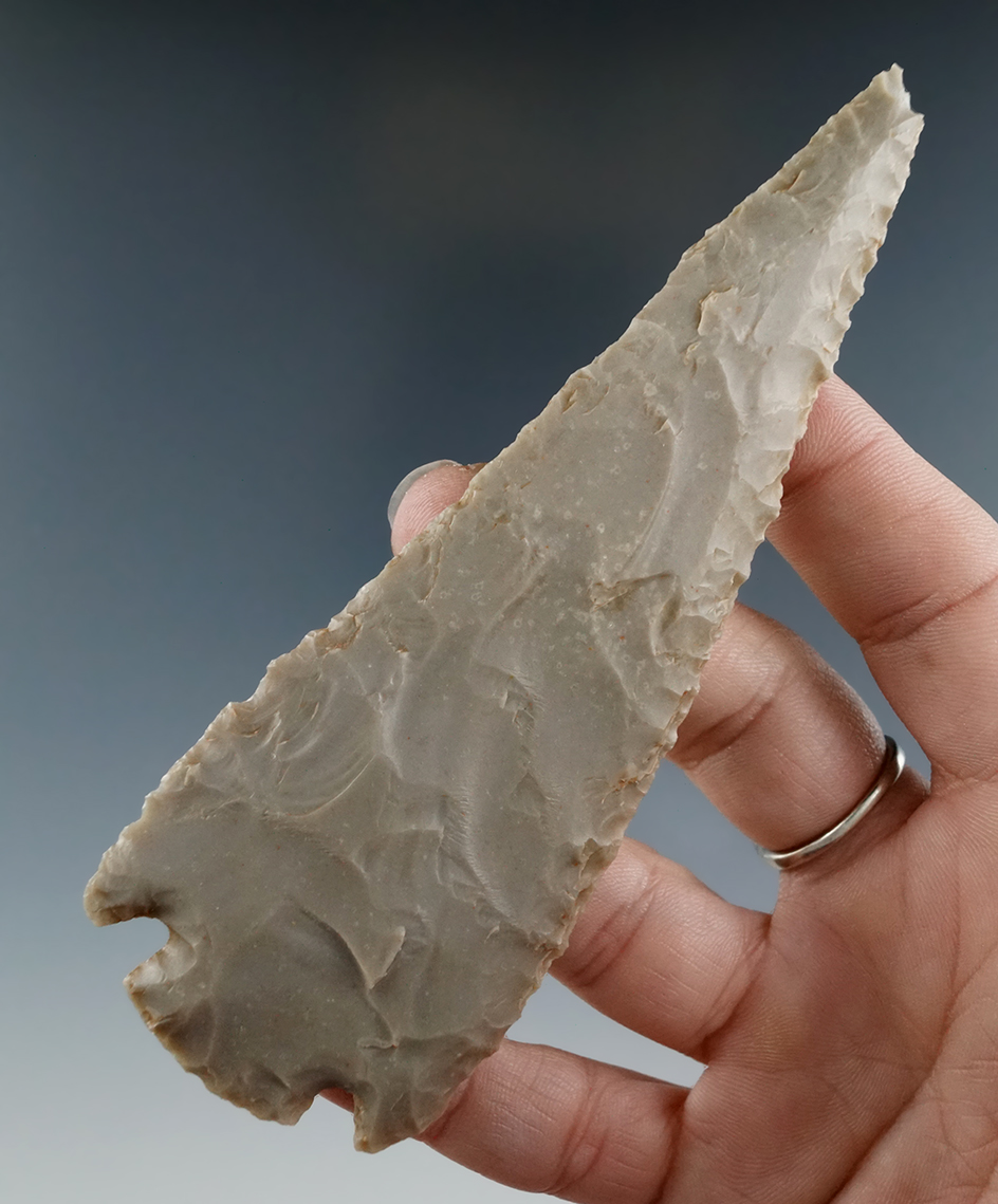 4 3/4" San Saba Knife found in Comanche Co., Texas. Tip ding to end, still a very nice artifact.