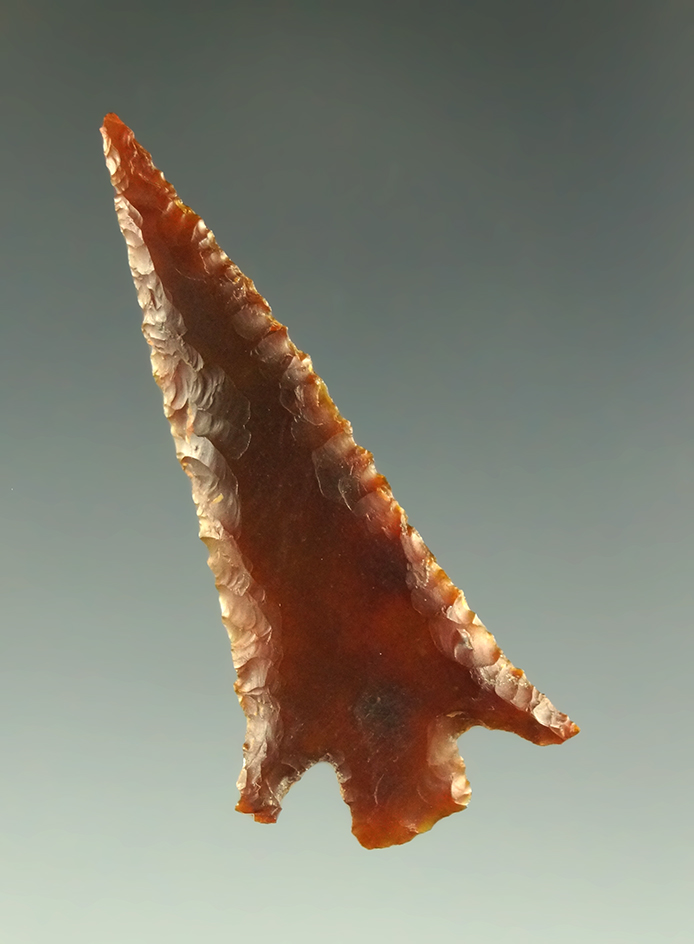 Exceptionally thin 1 1/2" Columbia Plateau that is very well made from a flake - Washington.