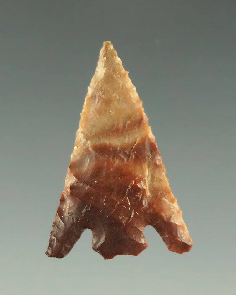 1" Columbia Plateau split-stem -multi-colored material found in Clark County Washington.