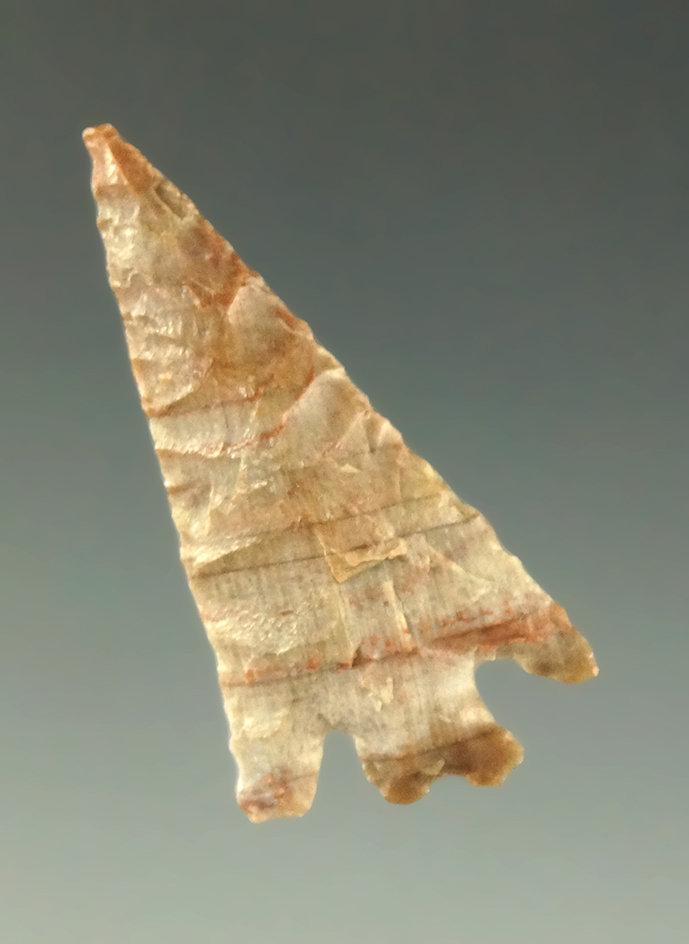 1 1/4" Columbia Plateau split stem made from beautifully striped material - Columbia River, WA.