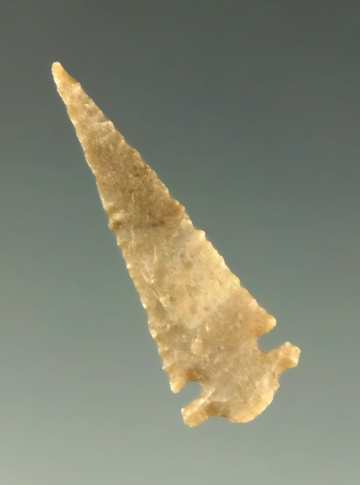 Thin and exceptionally well flaked! Very unique 1 1/8" anciently salvaged Gempoint - Washington.