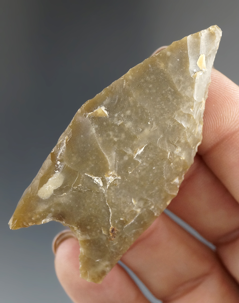 2 3/8" Golondrina with nicely beveled edges and heavy patina found in Central Texas.