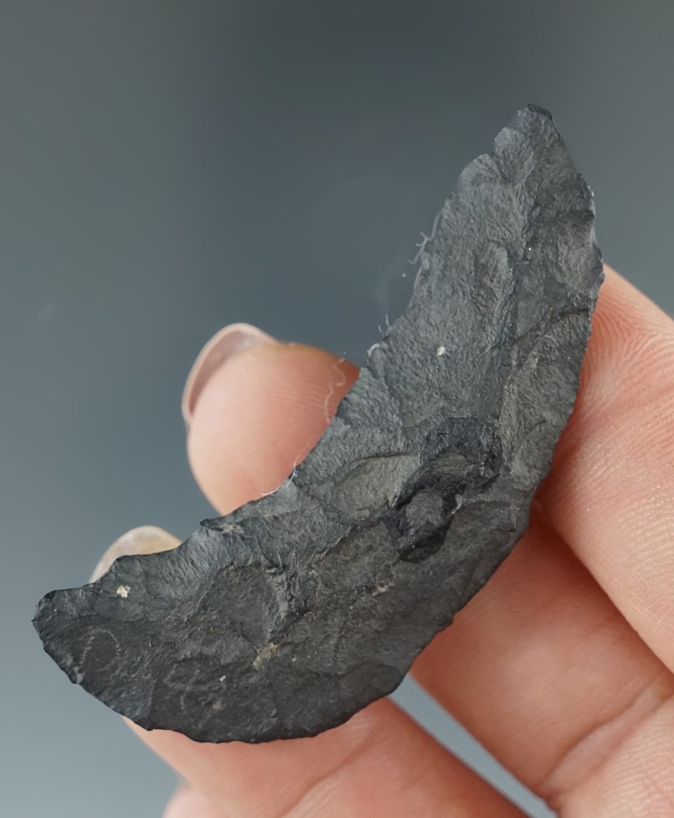 2 1/8" Crescent Knife made from basalt found near Bullards, Oregon.