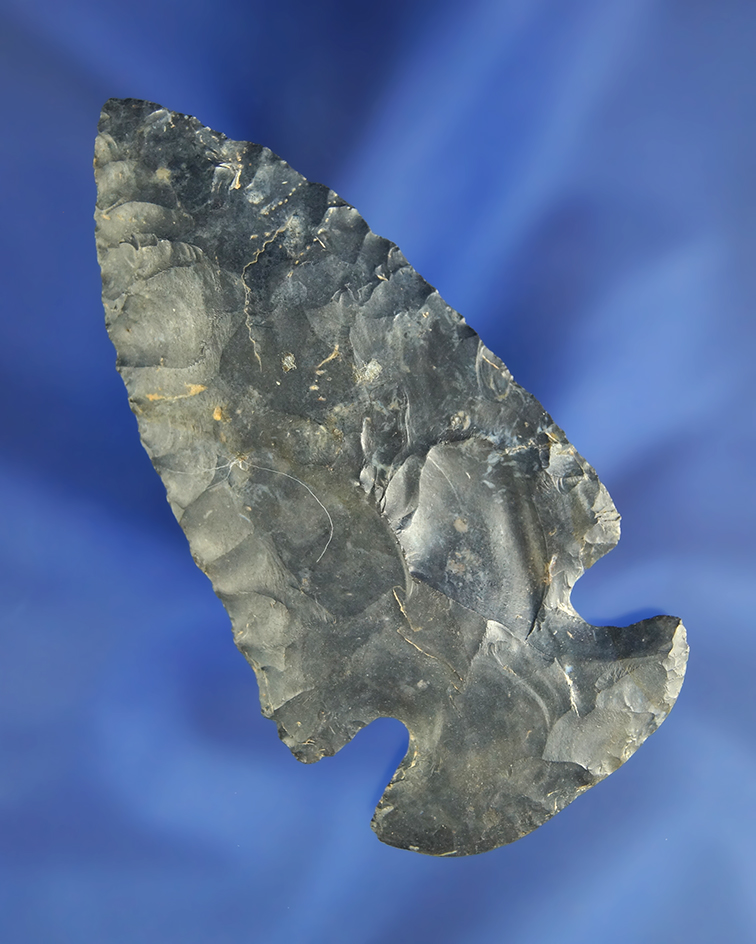 3 3/16" Coshocton Flint Dovetail found in Ohio.  Ex. Earl Townsend collection.