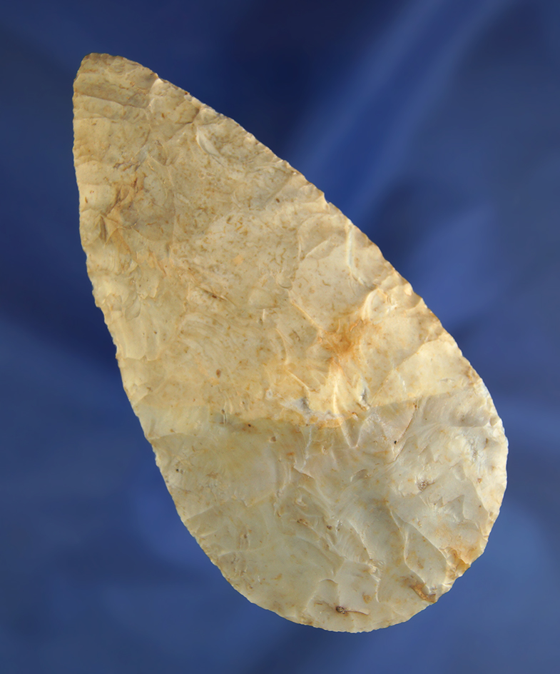 Classic styled 4 3/16" Adena Cache Blade made from Flint Ridge Flint found in Licking Co.,  Ohio.
