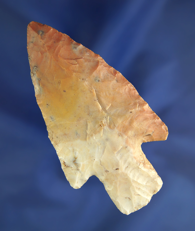 3 7/8" Adena made from colorful Flint Ridge flint found in Ashland Co., Ohio.