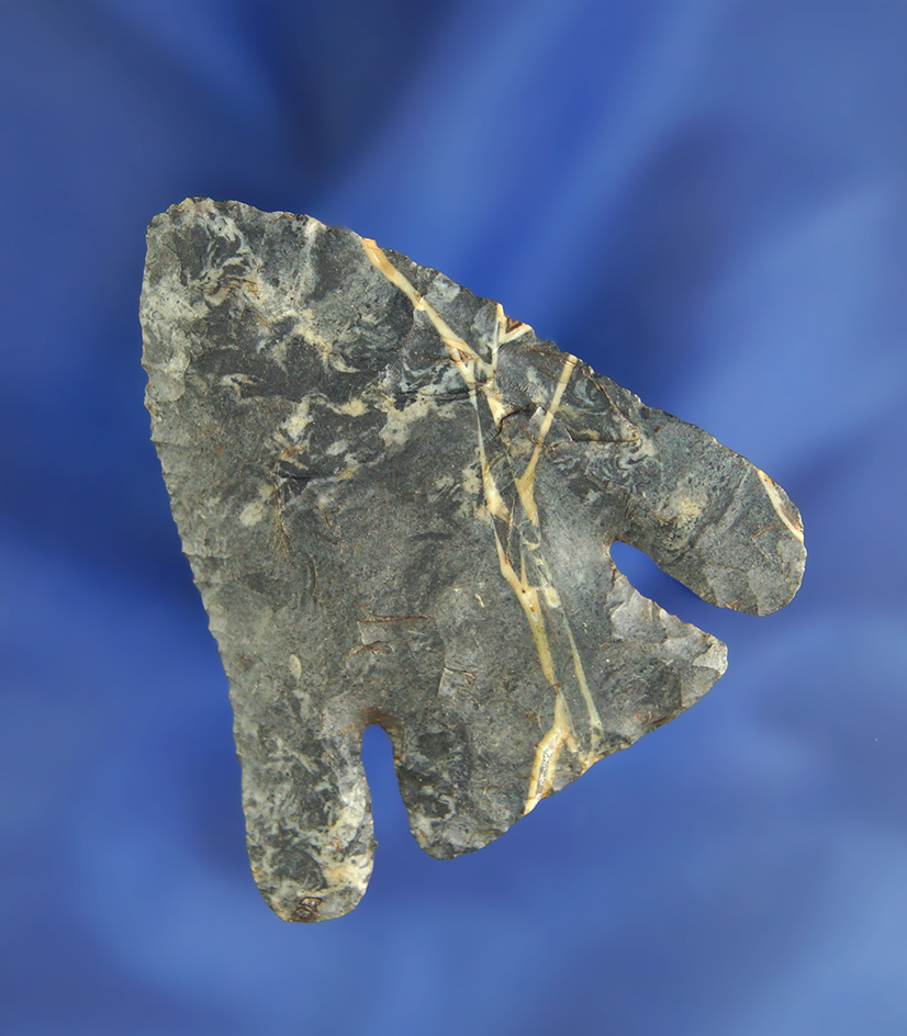 2 1/4" Lost Lake made from Coshocton Flint found by Bob White in Ohio.  Bennett COA.