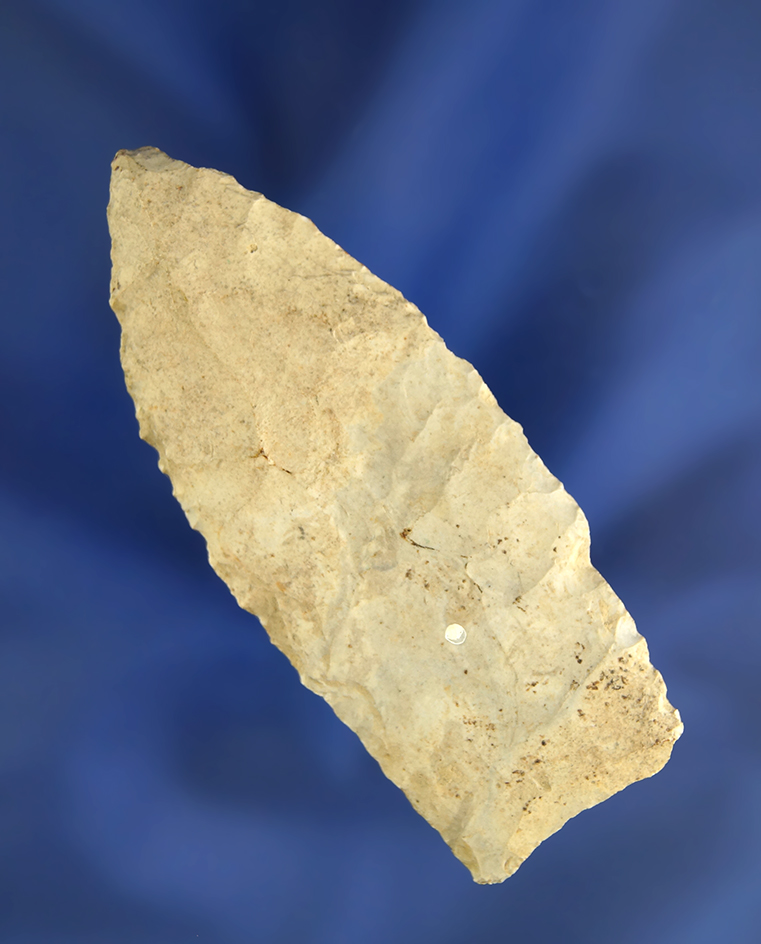 2 11/16" Paleo Stemmed Lanceolate found in Ohio.