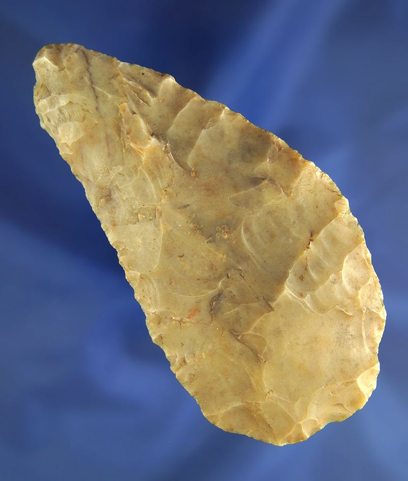 4 1/4" Flint Ridge Flint Crescent Knife found in Ohio.