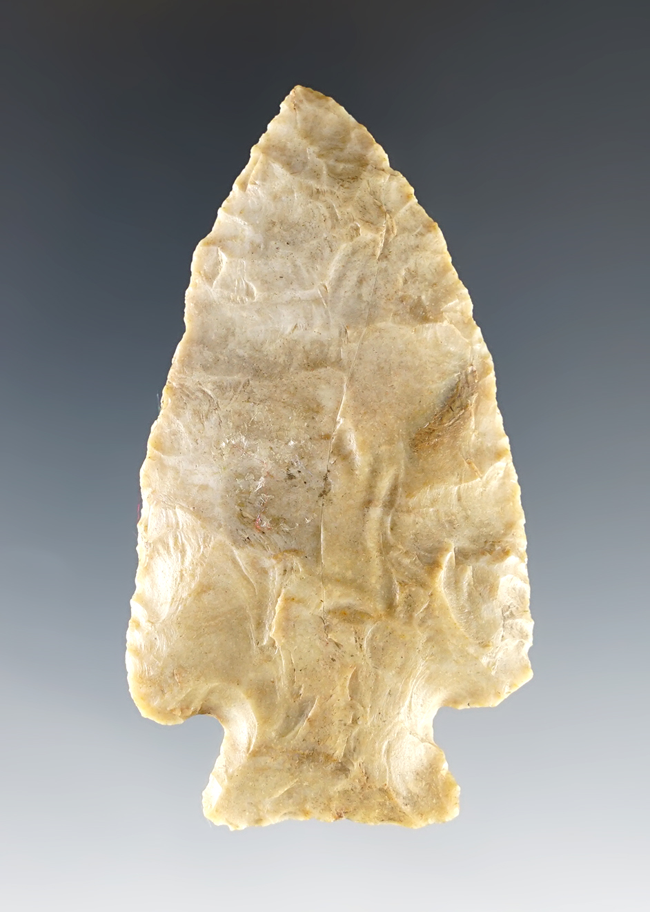 2 7/8" Flint Ridge Flint Archaic Knife with excellent patina and nice flaking. Delaware Co., Ohio.