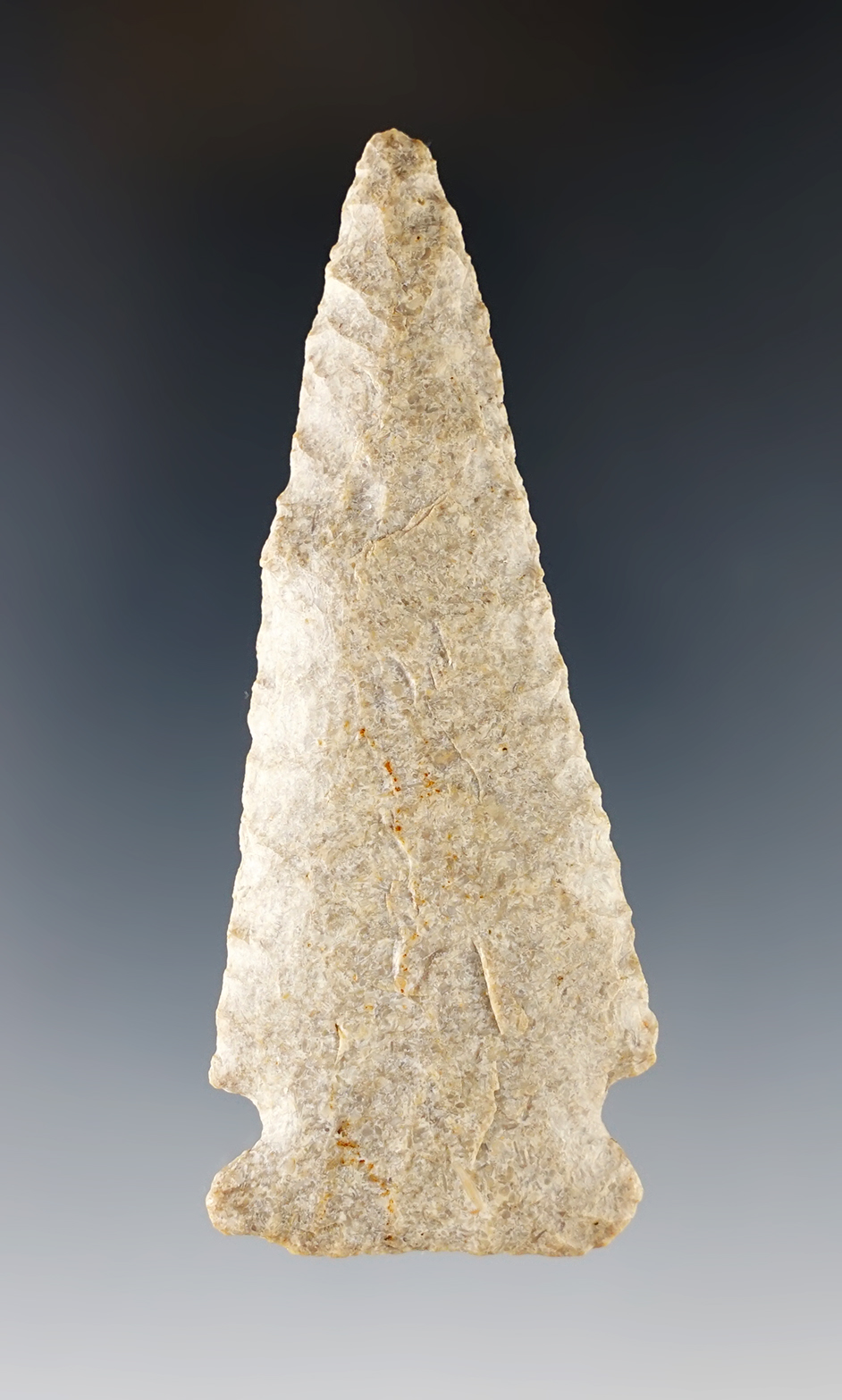 Nice 3 1/4" Meadowood made from  a speckled Fossil Chert. Found in Madison Co., Ohio. 