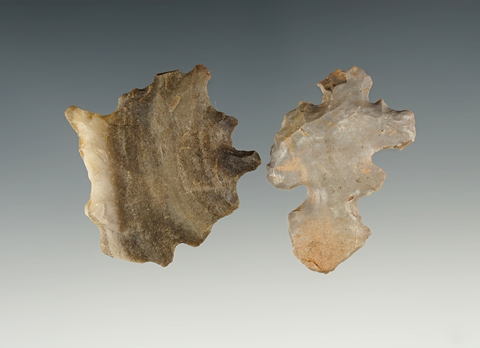 Pair of Eccentric points found in the Kentucky/Tennessee area. The largest is 1 13/16".