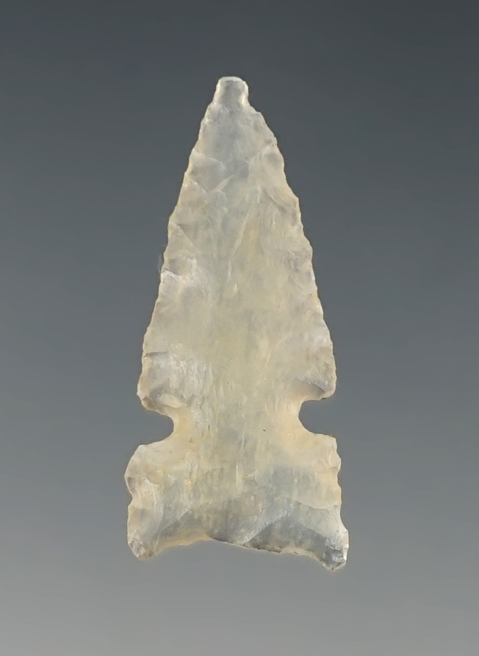 Highly translucent 1 1/8" Washita found in Texas. Pictured in "Ancient Indian Artifacts" Vol 2.