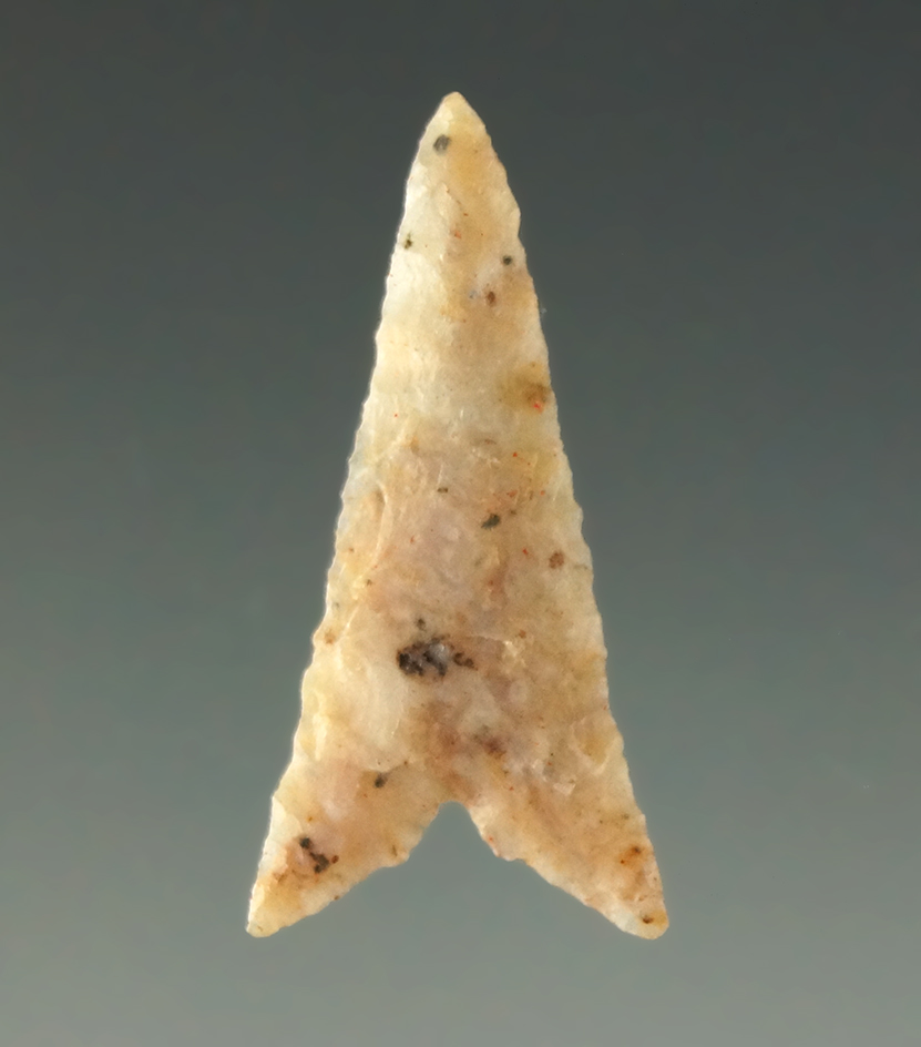 Ex. Museum! Classic style 15/16" Garza point - Texas. Ex. Charles Shewey collection.