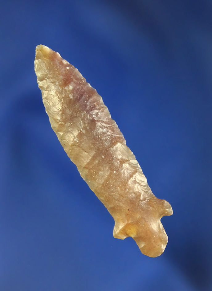 Very nice! 1 3/4" Dagger that is very nicely styled from high-quality River polished Flint. Columbia