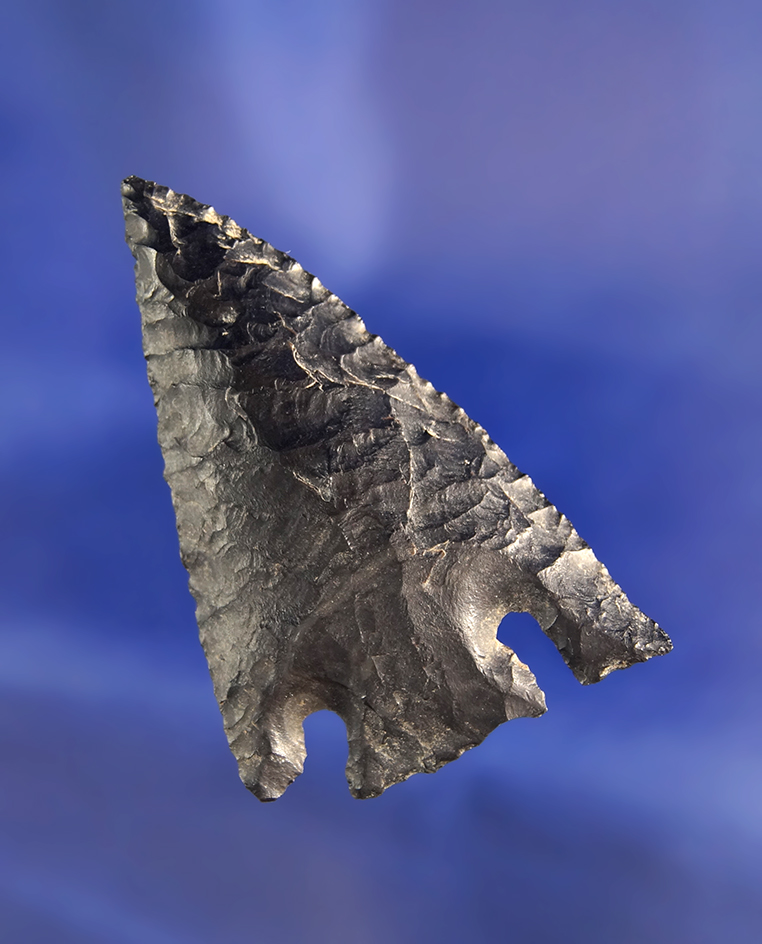 Incredible style on this 2" Hells Canyon Basal Notched found near Fort Rock, Oregon.