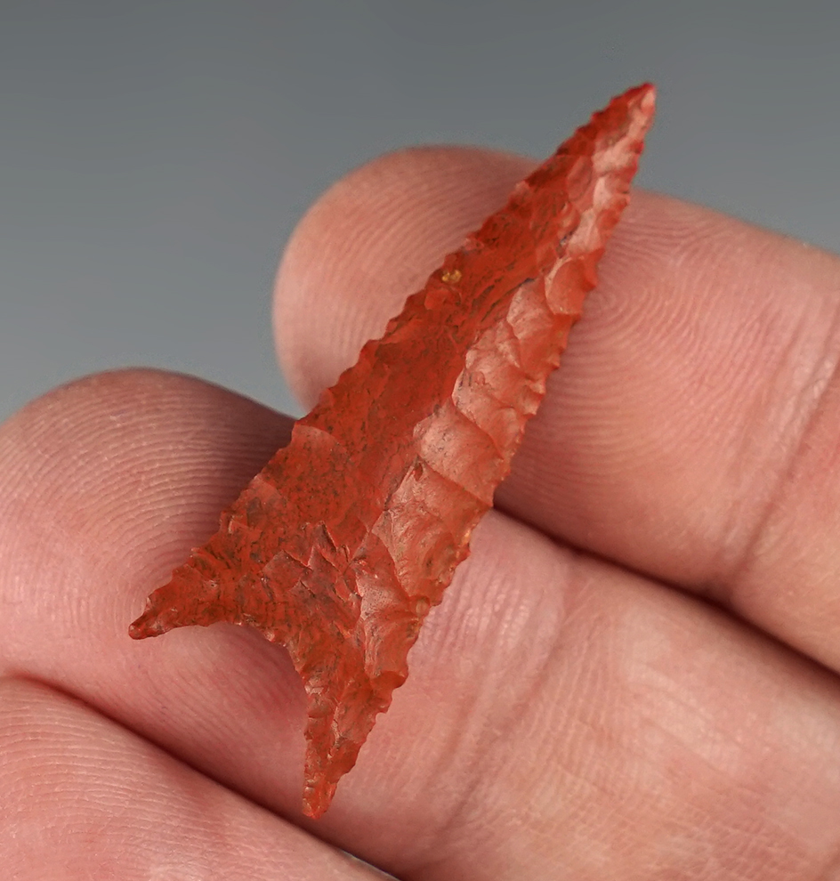 Beautifuly made 1 9/16" Gunther Triangular found in Oregon. Excellent edge work.